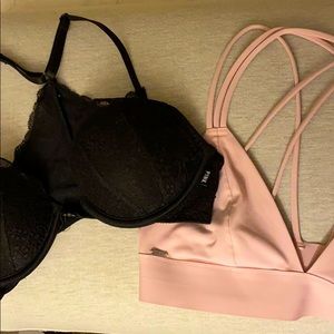 Pink Victoria’s Secret bras